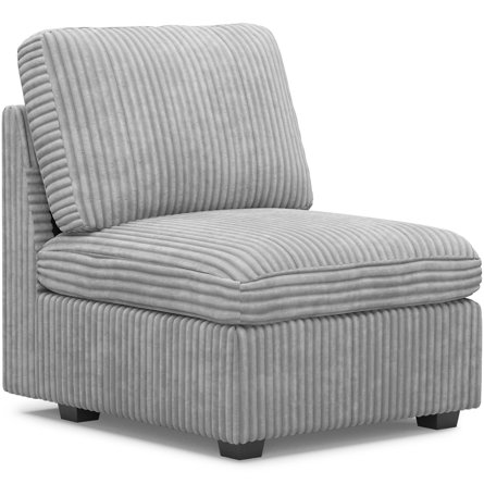 Large Corduroy Single Seat Armless Storage Chair Of Modular Sofa