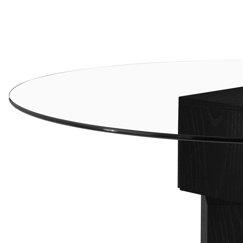 Table de salle à manger moderne et moderne avec plateau en verre pour une utilisation à domicile minimaliste de 10 mm d'épaisseur avec base stable