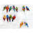 Colorful Birds on a Wire Blue Braided Polyester Placemat