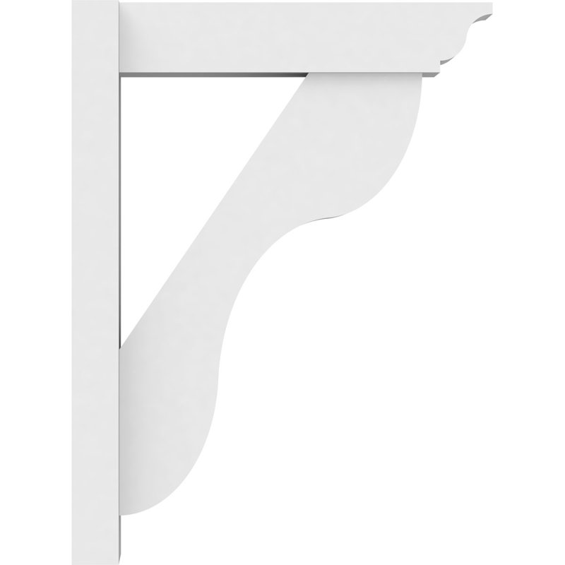 Persienne en PVC de qualité architecturale avec extrémités traditionnelles Carmel, H 24 po x P 18 po, L 5 po