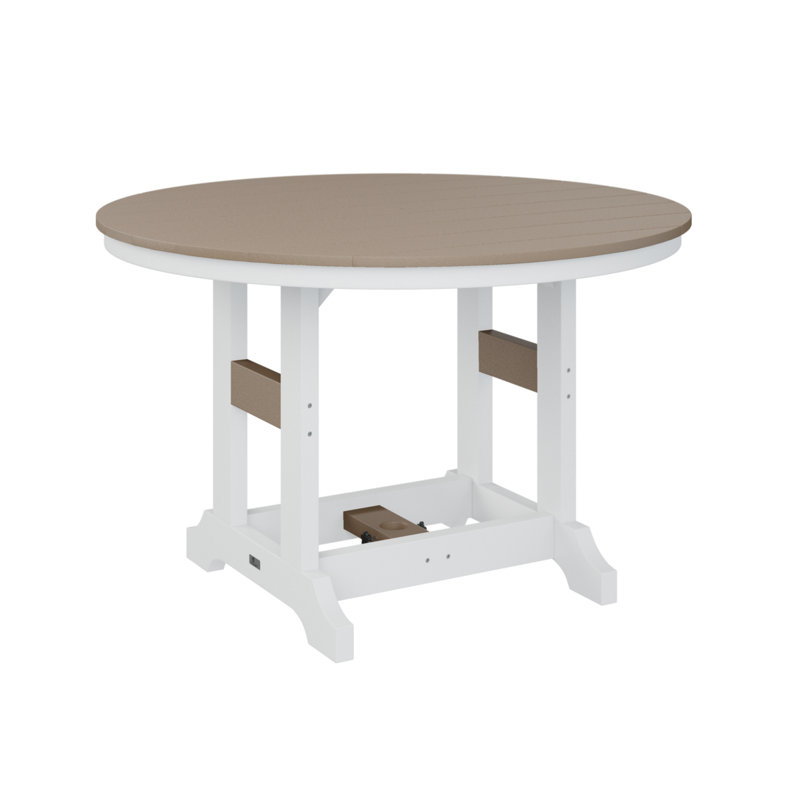 Table de bar ronde Berlin, Bois vieilli, H 35,87 po x l 48 po x P 48 po