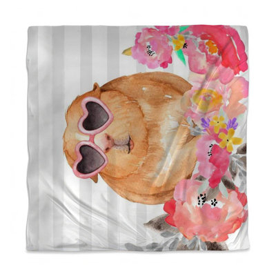Guinea Pig with Glasses Duvet Cover | Cute Pet Home Decor