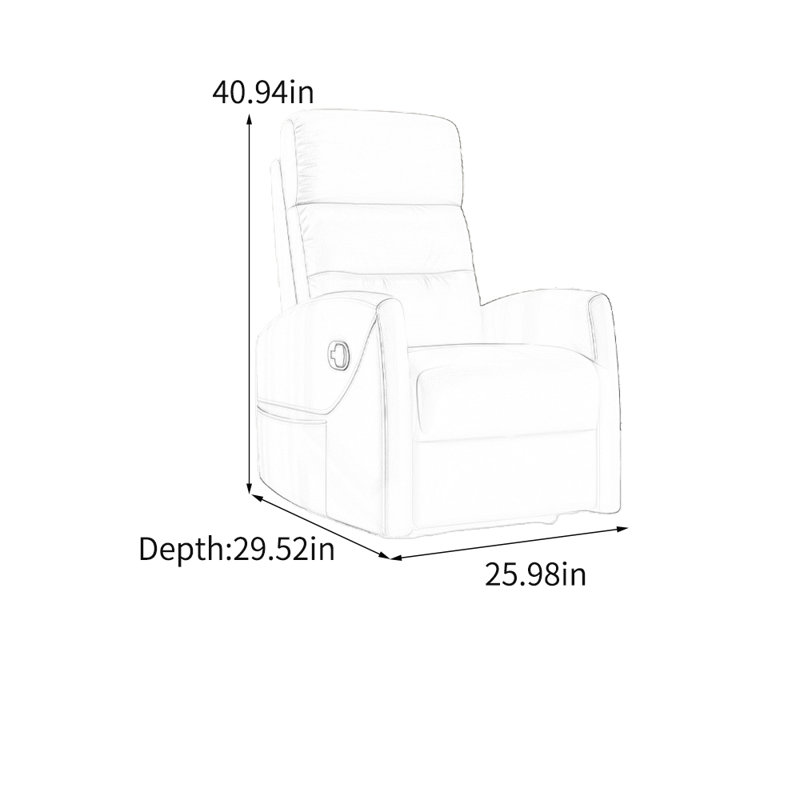 Fauteuil inclinable ergonomique et confortable, Noir