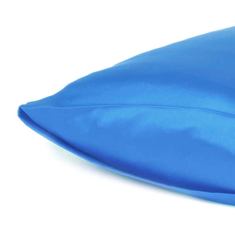 Taies d'oreiller en satin, Standard, Bleu méthyle