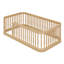 Structure de lit en bois avec clôture-847773159