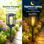 Hautes lumières de sentier solaire d'extérieur, lanterne de paysage rétro à DEL Edison, lumières solaires de jardin blanc chaud pour allée, patio et cour