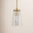 Jeanie 8" W 1-Light Metal and Glass Adjustable Single Cone Pendant with Sloped Ceiling Compatibility-630051033