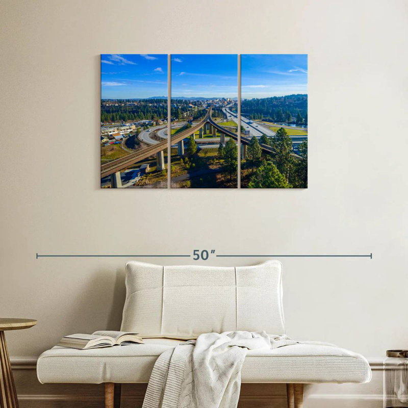 Paysage urbain de Spokane, H 24 po x l 38 po