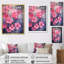 Impression sur toile «Blue and Pink Geranium Minimal Expression I»-2139222660-2139222654