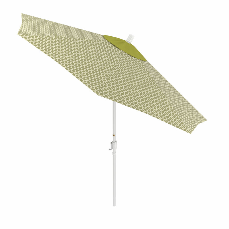 Junerose 108'' Market Umbrella, Marquee Fern Geometric Performance