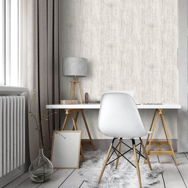 10.05m x 53cm Matte Wallpaper Roll, Cream