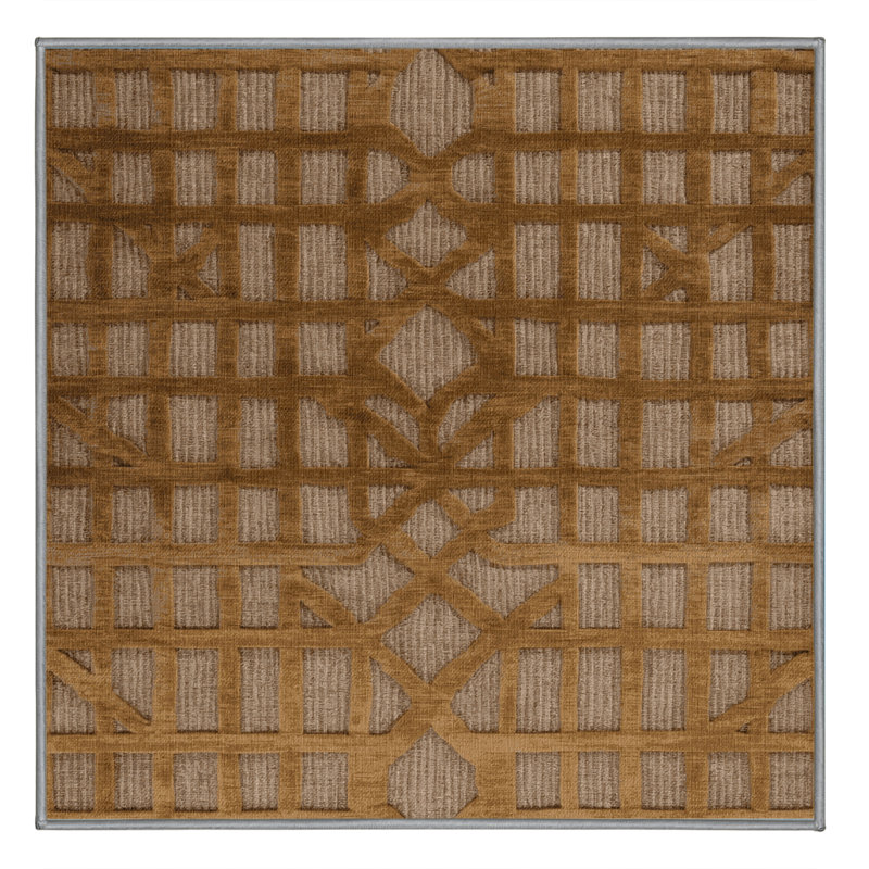 Machine Washable Trellis Brown Area Rug, Square 8'