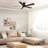 52'' DC Motor Flush-Mounted Ceiling Fan with Remote Control-528680617