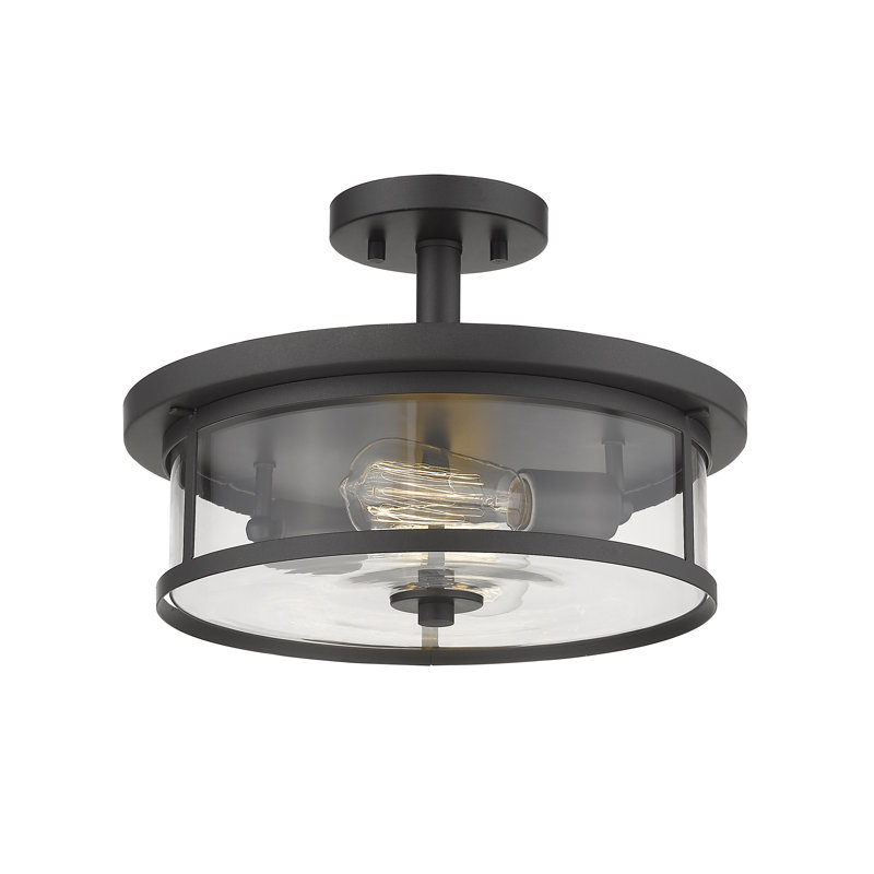 Plafonnier encastré 2 lumières 13,75 po Attah, Bronze