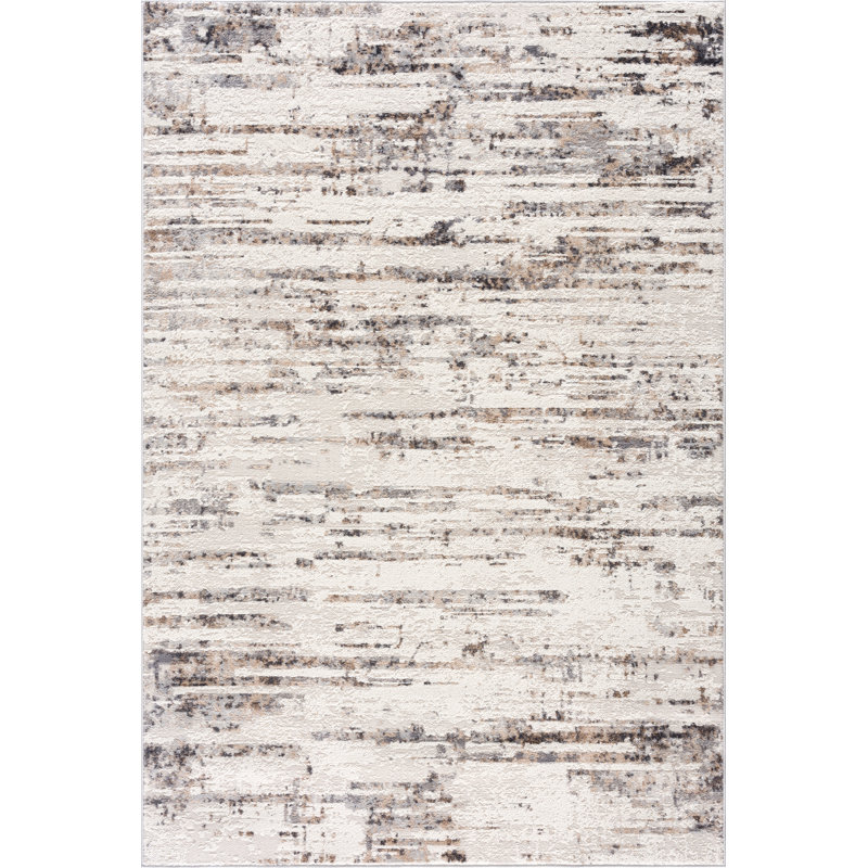 Tapis beige contemporain Haenisch DUN160A, Rectangle 7 pi 9 po x 10 pi 2 po