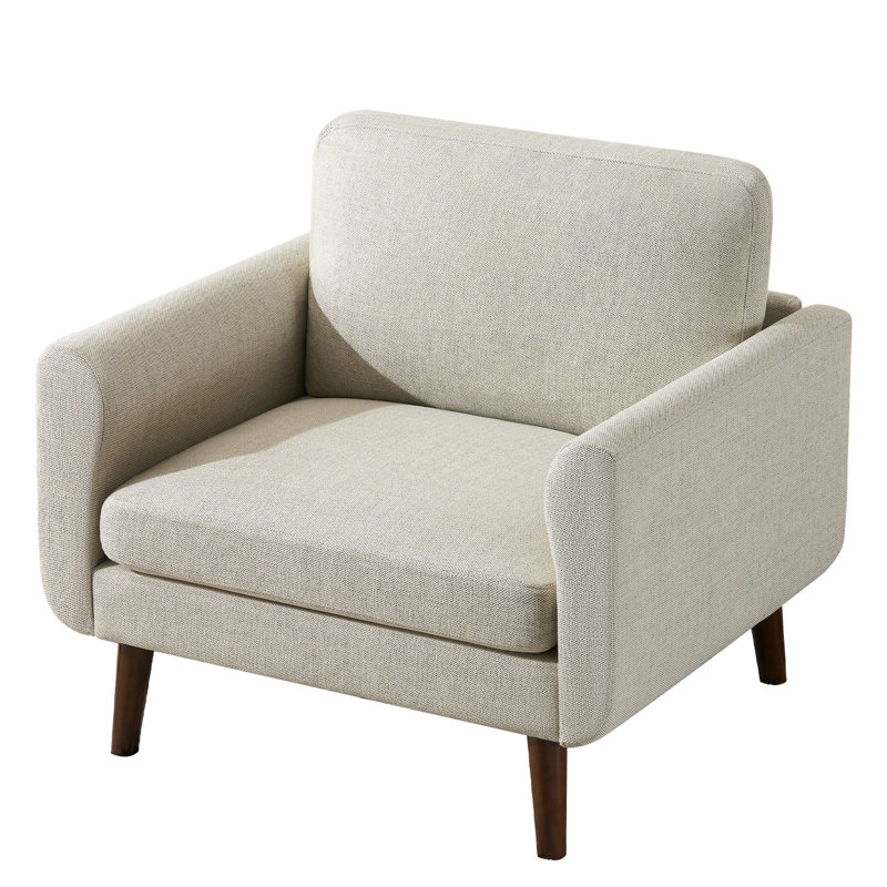 Maritess Upholstered Armchair, Tan Linen