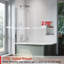 140cm, 270°rotating silent corner bathtub folding screen,Silver