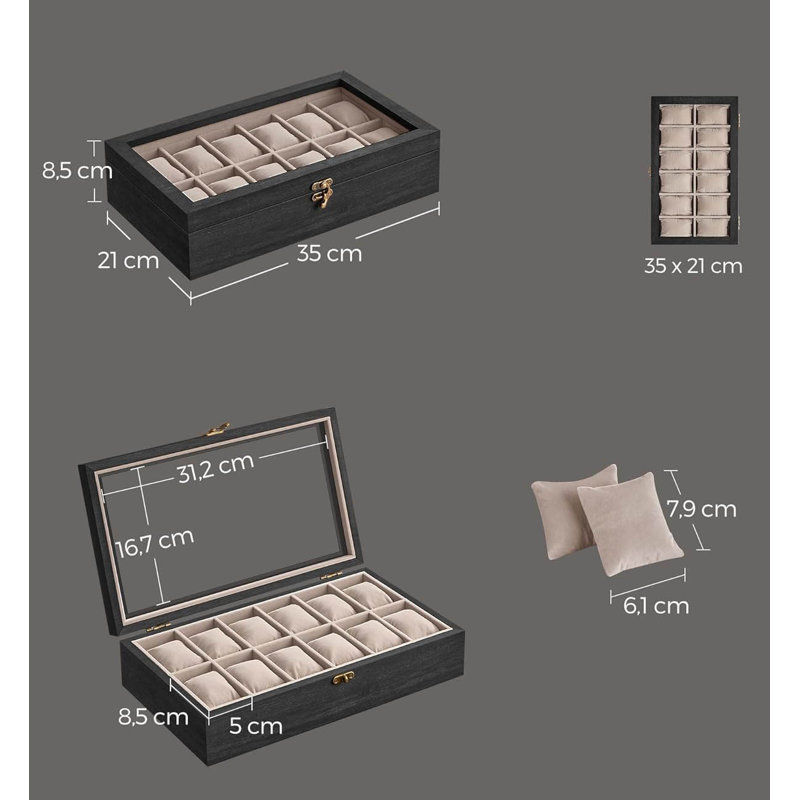 Watch Box +, Ebony Black