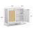 Lolita 31.5"W 2- Rattan Door Accent Cabinet with Adjustable Shelf, White Sideboard Storage Cabinet-1977601814
