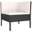 Ensemble modulaire de patio de 23,6 po de largeur avec coussins Vasti