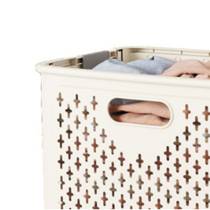 Foldable large-capacity laundry basket, suitable for both bathroom and toilet use, neatly stores laundry without taking up much space.