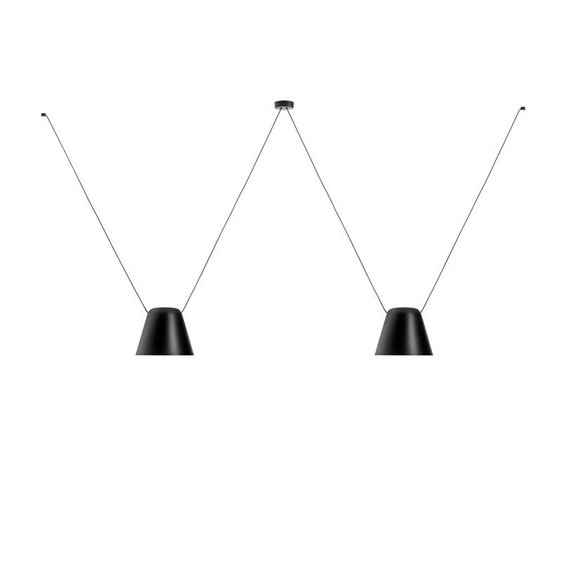 Attic 2 - Light Pendant, Black, 86.63" H x 78.75" W x 9.5" D