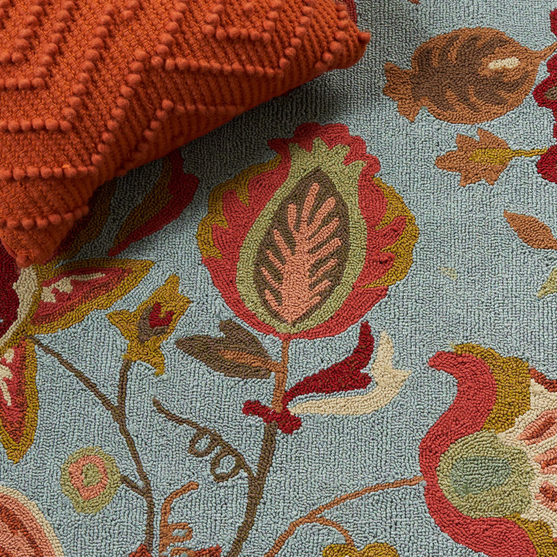 Carvalho Hand Hooked Performance Southwestern Rug, Round 6'