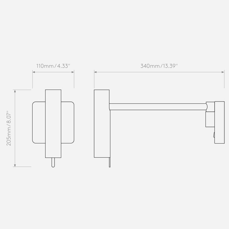 Leda 1 - Light Swing Arm, Matt Nickel