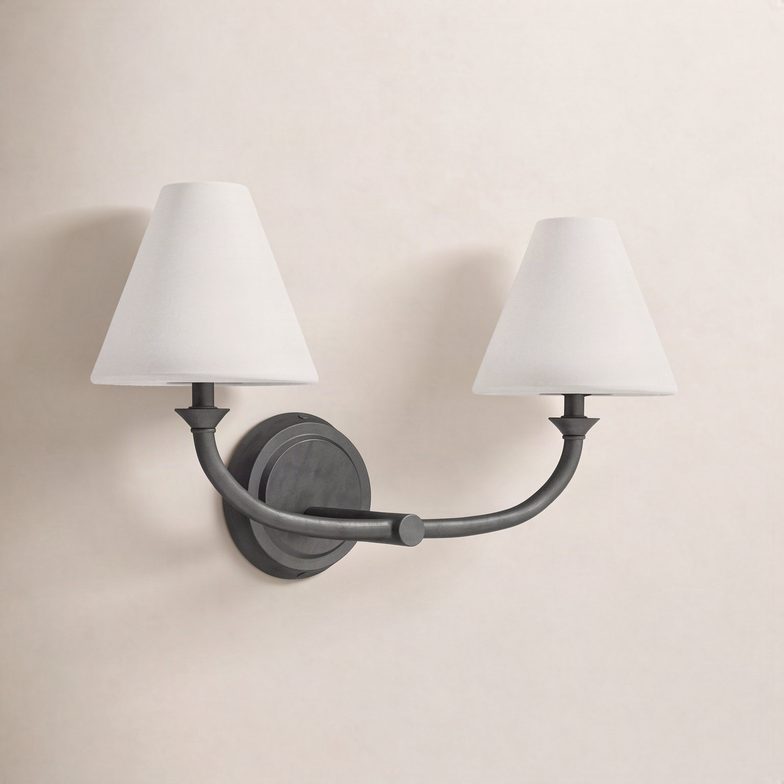 Greta 2-Light Bath Sconce, Black