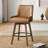 Extra-Wide 360° Swivel Bar Stool With Pocket Spring Seat & Solid Wood Base-1031658704