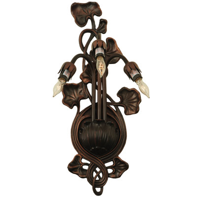 Zinc Alloy Candle Wall Light