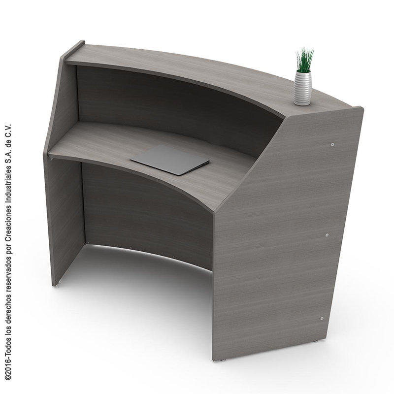 Synthetic Laminate Reception Desk, Ash Wood