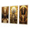 «African Floral Gorgeous Golden Goddess I», 3 pièces sur toile