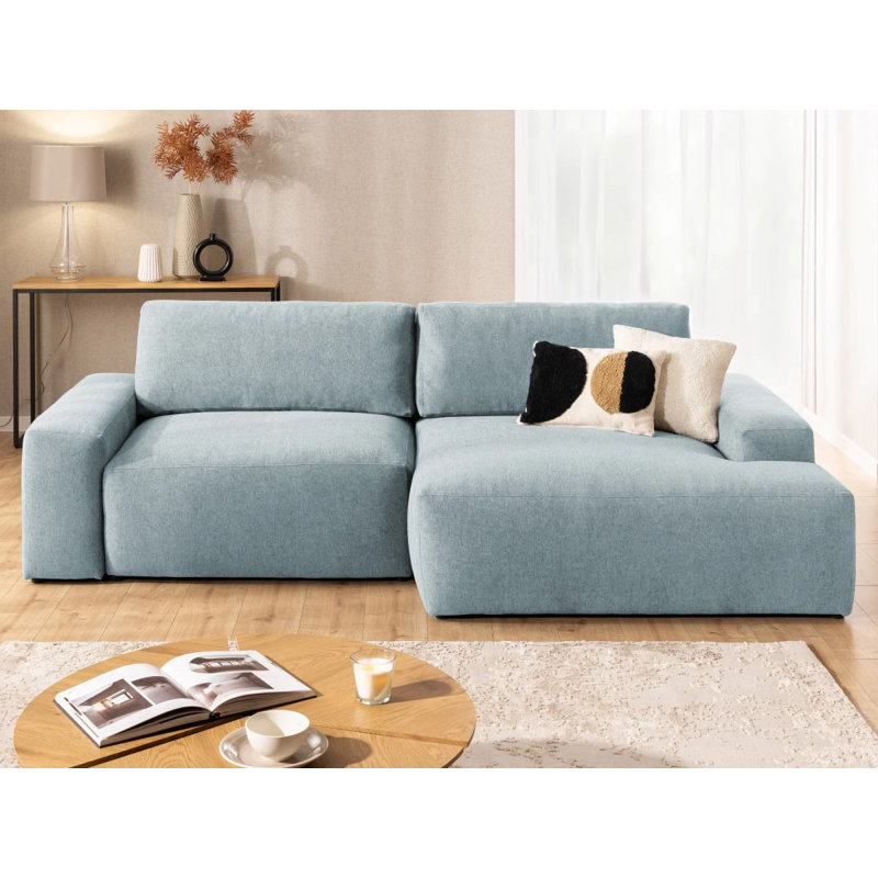 Lennon 4 Seater Chenille Corner Sofa with Storage, Left-Hand Facing, Brown