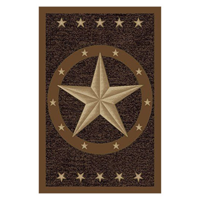 Furnish my Place Aireona 800 Texas Star Cowboy Area Kids Rug for Playroom, Bathroom & Kindergarten Classroom, Floor Mat, Texas Western Star Rustic, Multicolor0
