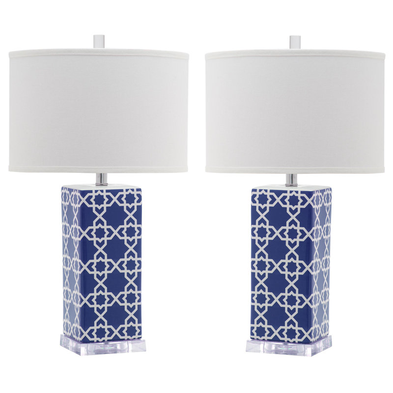 Dunson Ceramic Buffet Lamp, Navy