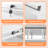Horizontal File Cabinet 4 Drawers, White Locking File Cabinet
