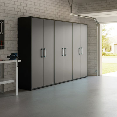 Ensemble d'armoire de rangement moderne pour garage 35 "avec tablettes réglables Eiffel
