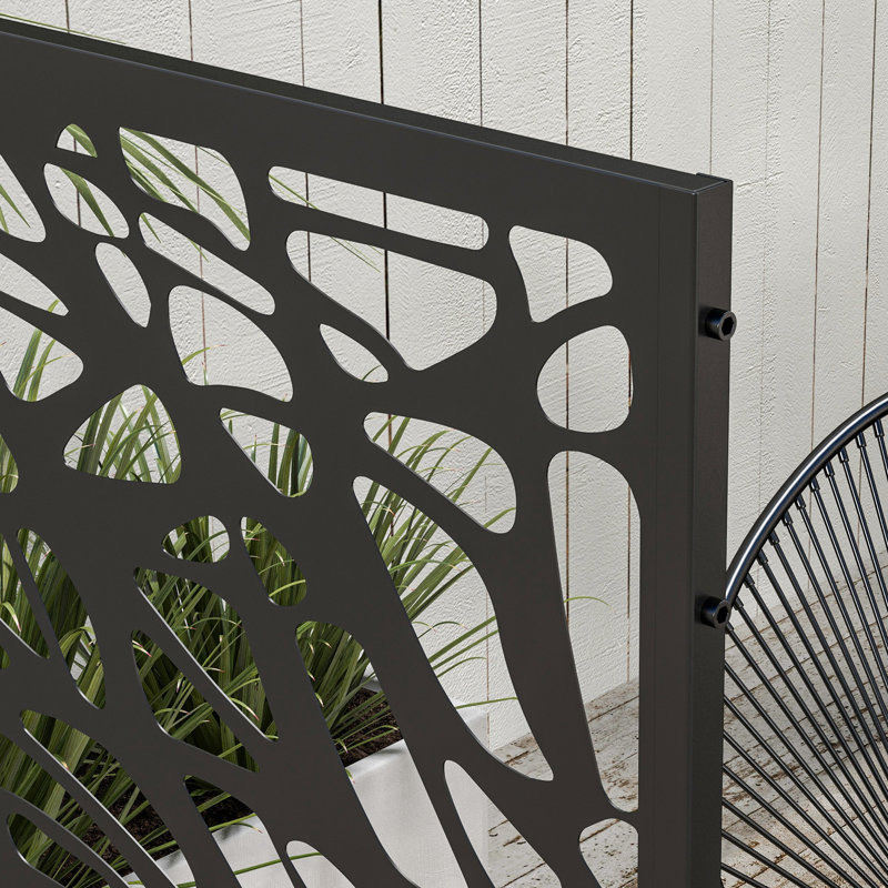 Cavon 198cm H x 122cm W Steel Privacy Screen Included