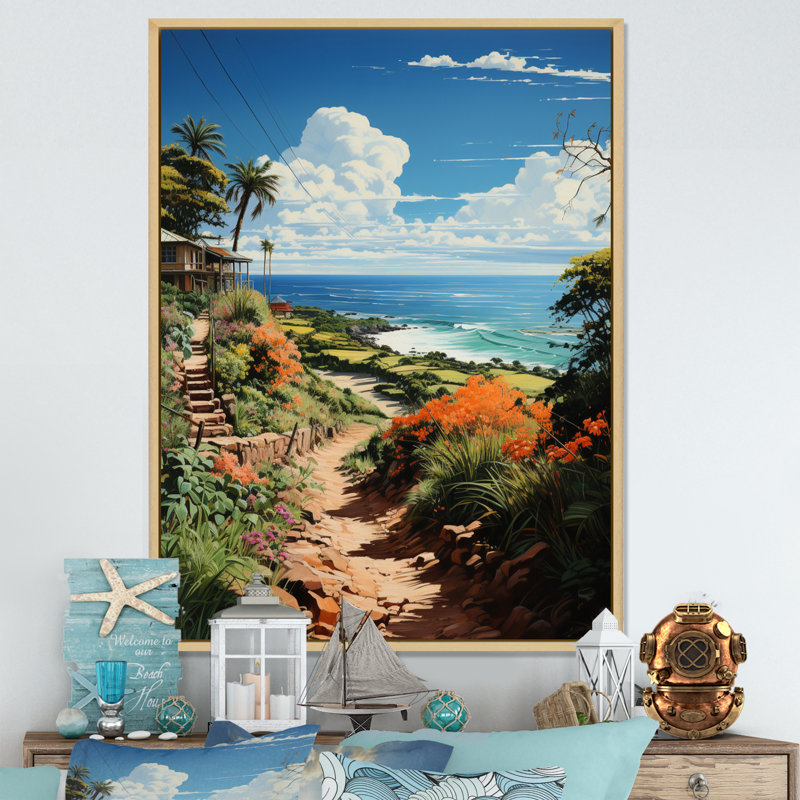 «Aliaskar Coastaltropical Tropical Paradise Pastoral II», reproduction sur toile, H 32 po x l 16 po x P 1 po