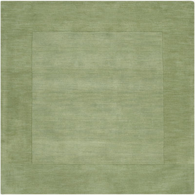 Dolma Medium Green Hand-Loomed Wool Rug