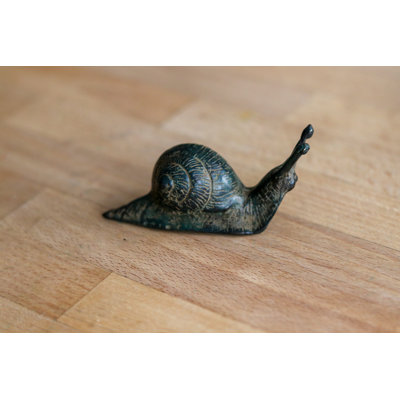 Bronze Snail Statuette- Dark Green