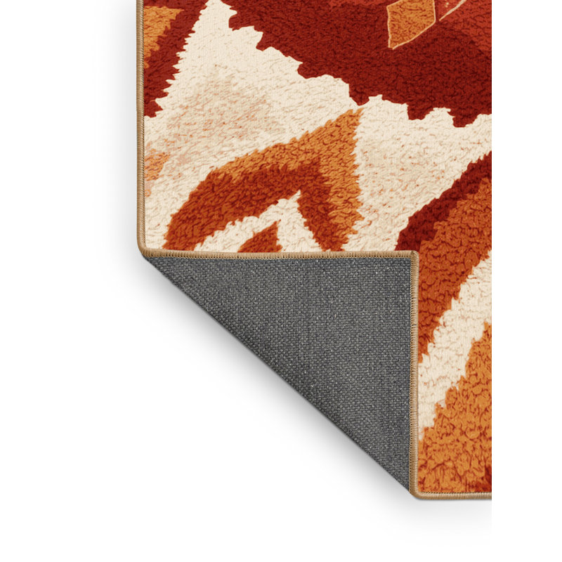 Tapis marocain moelleux moelleux et moelleux en brun - reliure brun clair, 8x10