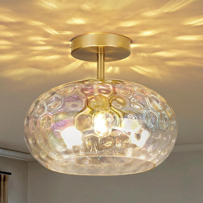 Rainbow Hammer Top Glass Lamp