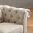 Upholstered Tufted Loveseat Couch,Chesterfield Sofa loveseat with Armrest Scroll Arm Sofa Couch, Sectional Sofa for Living Room Office-1363968502