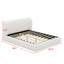 Lit plateforme tapissier élégant, conception compacte à profil bas-129598491-129598492