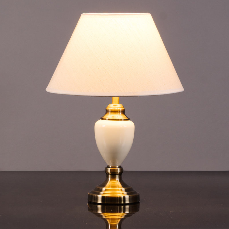 Brashears 43Cm Bedside Cream Antique Table Lamp, Antique