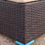 Chaise longue d'extérieur en rotin double 