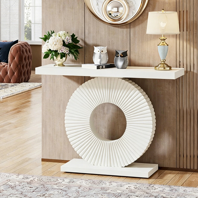 Console simple de style nordique, Blanc