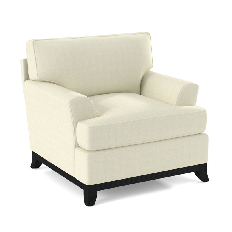 Oaks Way Armchair, Black, White Performance Fabric; 0851-94